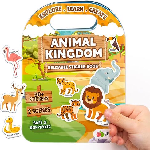 Reusable Sticker Books for Toddlers 2-4 Years, Kids 1-3 - 100+ Jelly Puffy Stickers for Kids, Stickers for Toddlers, Toddler Crafts, Toddler Books Ages 2-4 - Reusable Easter Basket Stuffers in Saudi Arabia