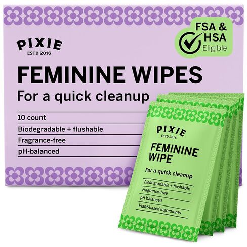 Menstrual Cup Wipes - On The Go Public Bathroom Feminine Wipes - Safe On Period Cups & Menstrual discs - Biodegradable, Flushable, Ph Balanced (20 Count) in Saudi Arabia