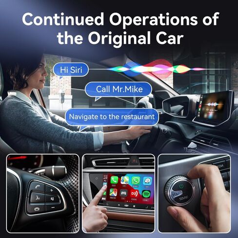 Carlinkit Mini Wireless Carplay Adapter for Apple, Plug & Play,Wired to Wireless CarPlay Adapter,Double-Ended Design,Cost Effective,Not for BMW,Tesla in Saudi Arabia
