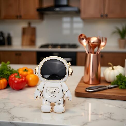 Astronaut Phone Stand Holder,Cute Cell Phone Hidden Kickstand,Astronaut Phone Holder for Desk,Adjustable Tablet Phone Ring Stand, Gift for Women Cell Phone Stands Accessories (Black) in Saudi Arabia
