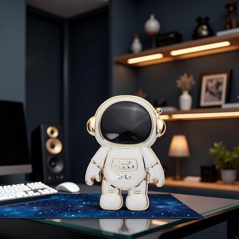 Astronaut Phone Stand Holder,Cute Cell Phone Hidden Kickstand,Astronaut Phone Holder for Desk,Adjustable Tablet Phone Ring Stand, Gift for Women Cell Phone Stands Accessories (Black) in Saudi Arabia