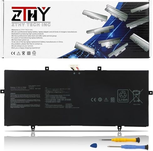 ZTHY C41N1715 استبدال بطارية الكمبيوتر المحمول ASUS Zenbook 13 UX331UA UX331UN UX331FN U3100FN U3100UN UX331FN-EG034T UX331UA-EG012R UX331UN-C4032T UX331UN-WS51T UX331UN-EG134T 4ICP4/72/ 75 15.4 فولت 50 وات في الساعة in Kuwait