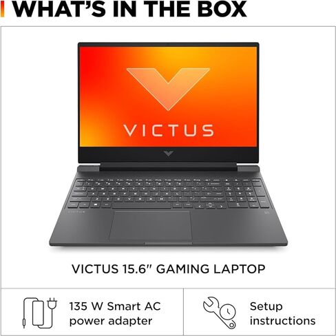 HP Victus 15.6" FHD 144Hz Gaming Laptop, AMD Ryzen 7 7445HS, NVIDIA GeForce RTX 4050, 16GB DDR5, 512GB PCIe SSD, Backlit Keyboard, Copilot, Wi-Fi 6, Win 11, Mica Silver, 1TB Docking Station Set in Kuwait