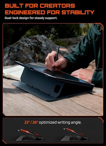 SUPCASE for iPad Pro 13 Inch Case (M5/M4) 2025/2024 with Pencil Holder, [Adjustable Stand] [Detachable Back Cover] [Auto Wake/Sleep] Rugged Magnetic Protective Case with 6 Viewing Angles, Black in Kuwait