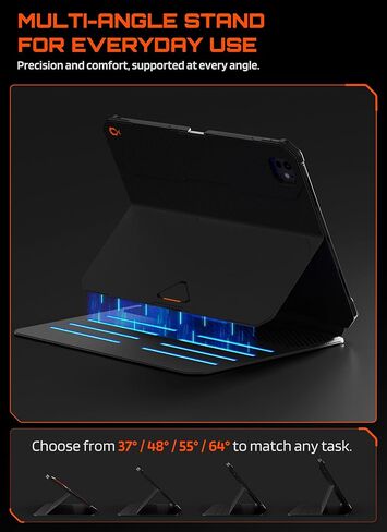 SUPCASE for iPad Pro 13 Inch Case (M5/M4) 2025/2024 with Pencil Holder, [Adjustable Stand] [Detachable Back Cover] [Auto Wake/Sleep] Rugged Magnetic Protective Case with 6 Viewing Angles, Black in Kuwait