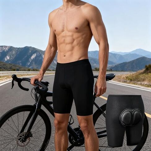 1 PCS Bike Underwear Men,Padded Cycling Underwear with Anti-Slip Leg, Mountain Bike Shorts for Bicycle and Motorcycle Riding in Saudi Arabia