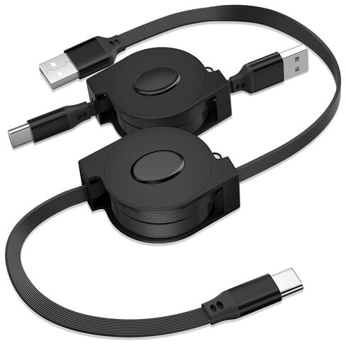 كابل USB A إلى USB C Carplay بطول 3 أقدام لجهاز Moto G Play 2026، شاحن سيارة 18 وات 15 وات شحن سريع سلك قابل للسحب من النوع C لجهاز Galaxy Tab A9+، Galaxy Z Flip 3، Pixel 7a Tablet Android Auto، 3 أقدام in Kuwait