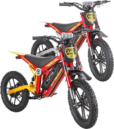 Tuttio ARC-I 36V دراجة ترابية كهربائية للأطفال 5-8، دراجة نارية كهربائية 750 وات للأطفال، 22 ميل في الساعة، ما يصل إلى 25 ميلًا، دراجة ترابية صغيرة بـ 5 سرعات، إطارات هوائية مقاس 16 بوصة، أقصى وزن 165 رطل in Kuwait