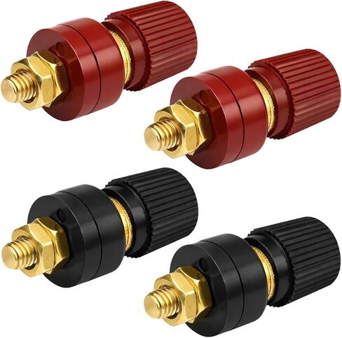 عمود ربط طرفي M8 قطر ملولب فتحة 12 مم بطارية عن بعد ملزمة بعد تقاطع مجموعة طرفية (2 قطعة أحمر و2 قطعة أسود) in Kuwait