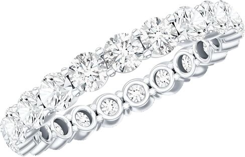 Certified Lab Grown Diamond Eternity Ring for Women, Ef-Vs Quality, Diamond Wedding Band - With Jewelry Box in Saudi Arabia