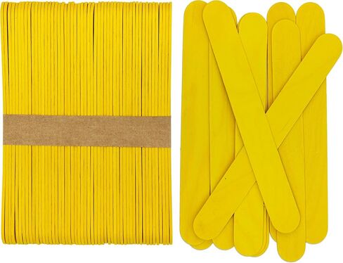 CraftySticks - 300 عبوة من أعواد الحرف الخشبية المطلية باللون الأحمر مقاس 15.24 سم، أعواد المصاصة الكبيرة للحرف اليدوية والتعلم وأساسيات العلوم والتكنولوجيا والهندسة والرياضيات in Kuwait