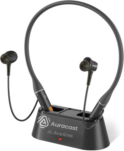 Avantree Loop Dock – Auracast & Bluetooth Neckband Earbuds with Drop-in Charging Dock, Low-Latency Audio, 3 EQ Modes with Voice Clear, Comfortable All-Day Wear for TV, PC, Phone & Daily Listening in Saudi Arabia