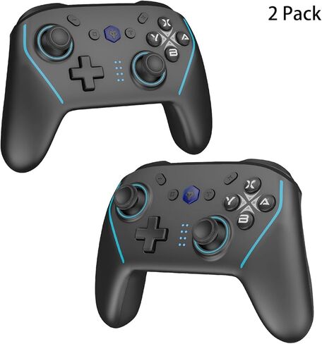 NBCP X6 Wireless Bluetooth Pro Controller Compatible with Nintendo Switch/Switch OLED/Switch Lite/Switch 2, PC, Android, iOS - 6-Axis Gyro, Dual 4-Level Vibration, Anti-Drift Joysticks, Turbo, 2 Back Buttons, Wake-Up & Photo Buttons in Kuwait