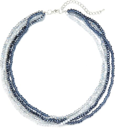 Noessla مطرز بيان القلائد للنساء الطبقات مكتنزة حبة قلادة الأزياء والمجوهرات هدايا للأم in Kuwait