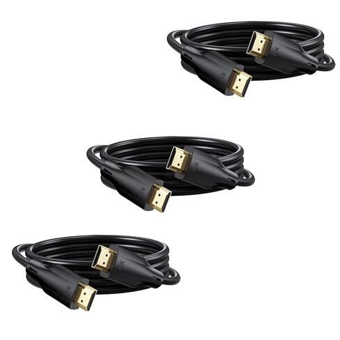 8K HDMI Cable 10 Pack 10 FT, 48Gbps HDMI 2.1 Cable Support 8K@60Hz, 4K@120Hz, HDR10+, eARC, 3D, Dolby Compatible with Monitor, HDTV, Projector, Soundbar, Laptop, PS5/PS4, Xbox in Saudi Arabia