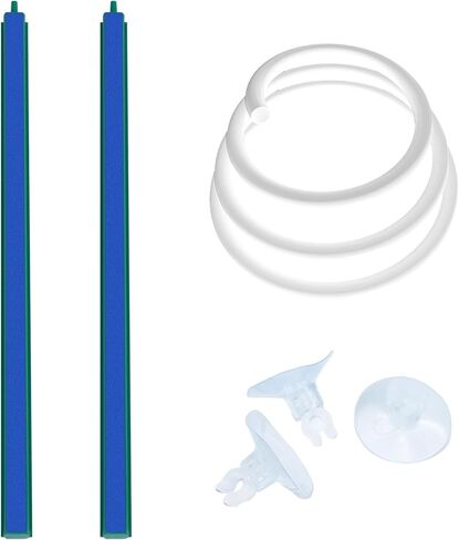 Saim Aquarium Air Stone Bar Bubbler, 2 Pack Bubbler Stone with Plastic Base, 9.8ft Airline Tubing with 3 Piece Suction Cup for Fish Tank, Air Stone Bar (11.8 Inch) in Saudi Arabia