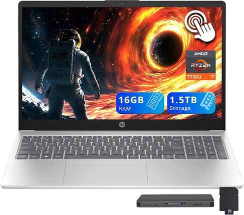 لاب توب اتش بي 15 نوت بوك، شاشة 15.6 بوصة فل اتش دي، معالج انتل كور i5-1135G7، ذاكرة الوصول العشوائي DDR4 سعة 32 جيجا، 1 تيرابايت PCIe SSD، USB من النوع C، كاميرا ويب، واي فاي، ويندوز 11 هوم، فضي in Kuwait