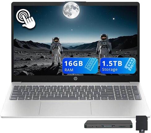 لاب توب اتش بي 15 نوت بوك، شاشة 15.6 بوصة فل اتش دي، معالج انتل كور i5-1135G7، ذاكرة الوصول العشوائي DDR4 سعة 32 جيجا، 1 تيرابايت PCIe SSD، USB من النوع C، كاميرا ويب، واي فاي، ويندوز 11 هوم، فضي in Kuwait