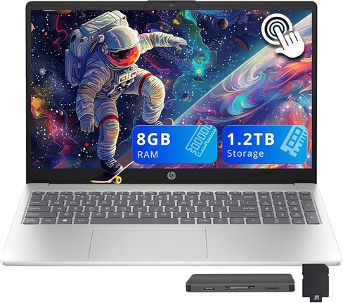 لاب توب اتش بي 15 نوت بوك، شاشة 15.6 بوصة فل اتش دي، معالج انتل كور i5-1135G7، ذاكرة الوصول العشوائي DDR4 سعة 32 جيجا، 1 تيرابايت PCIe SSD، USB من النوع C، كاميرا ويب، واي فاي، ويندوز 11 هوم، فضي in Kuwait