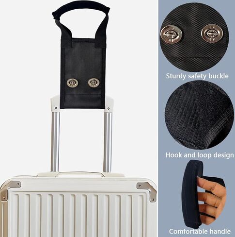 Convenient Luggage Handle Extender, Universal Luggage Short Handle Replacement Parts, Comfortable Grip Handle Extension for Suitcase and Carry On，Luggage Accessories for Tall (Black1) in Saudi Arabia