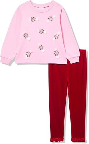 Mud Pie boys Kids Christmas Peppermint Shirt and Legging Set in Saudi Arabia