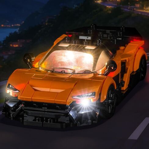 إضاءة LED متوافقة مع سيارة Lego 77253 Bugatti Vision Gran Turismo Hyper Sports - أضواء فقط، مجموعة إضاءة متوافقة مع Lego Speed ​​Champions 77253، غير متضمنة الوضع in Kuwait