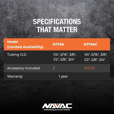 NAVAC NTF66 Flaring Tool | Internal Clutch Support | Axial Spacing | Patented Rivet Connection | Eccentric Cone | 45-Degree Flare | 1 Year Warranty in Saudi Arabia
