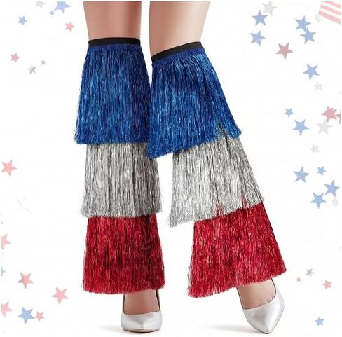 JenPen Mardi Gras Leg Warmer Covers Tassel Mardi Gras Outfit for Women Purple Gold Green Accessories Costume for Masquerade in Saudi Arabia