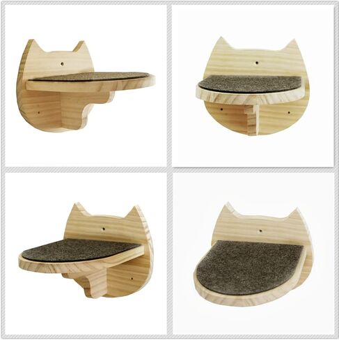 أرجوحة SHENGOCASE Macrame Boho Cat مع 3 خطوات وخطاف، سرير متأرجح مثبت على الحائط، سرير معلق للقطط للقطط الداخلية، أثاث حائط (13 بوصة) in Kuwait