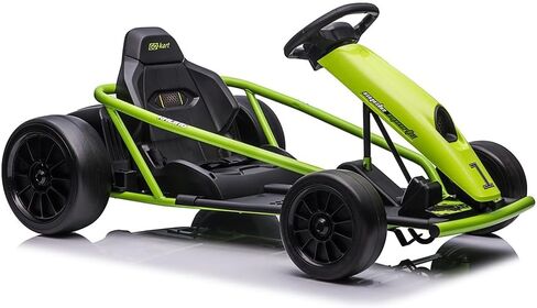 24V Go Kart for Kids 8-12 Years, 300W*2 Extra Powerful Motors, 9Ah Large Battery 8.1MPH High Speed Drifting with Music, Horn,Max Load 155lbs Outdoor Ride On Toy for Teens (Blue) in Saudi Arabia