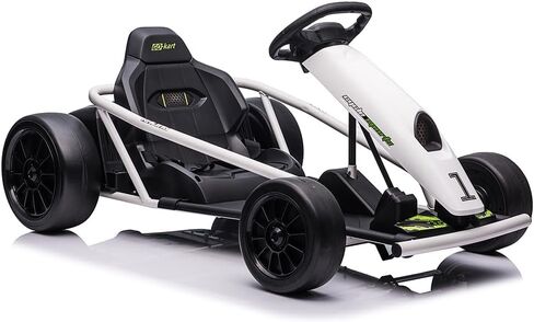 24V Go Kart for Kids 8-12 Years, 300W*2 Extra Powerful Motors, 9Ah Large Battery 8.1MPH High Speed Drifting with Music, Horn,Max Load 155lbs Outdoor Ride On Toy for Teens (Blue) in Saudi Arabia