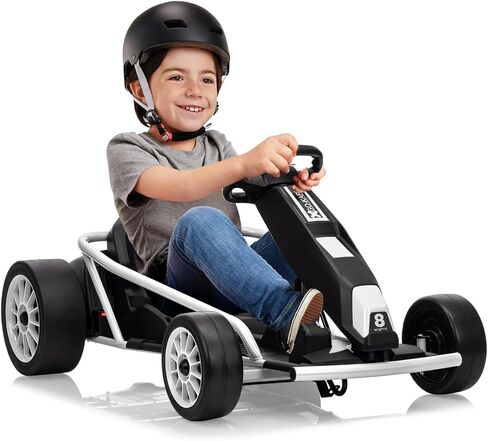 24V Go Kart for Kids 8-12 Years, 300W*2 Extra Powerful Motors, 9Ah Large Battery 8.1MPH High Speed Drifting with Music, Horn,Max Load 155lbs Outdoor Ride On Toy for Teens (Blue) in Saudi Arabia
