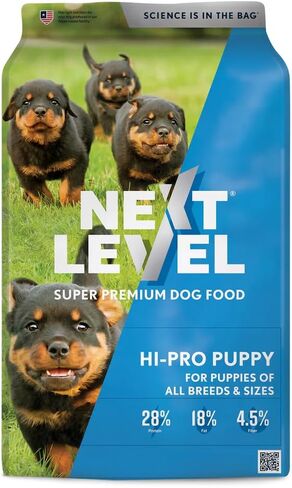 Next Level Super Premium Dog Food – HI-PRO Puppy – Dry Kibble for Dogs for Small Breeds at All Life Stages – 28% Protein, Beef, Pork, Fish, Chicken with Gluten Free Grains in Saudi Arabia