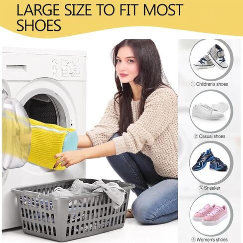 حقيبة غسالة للأحذية ، حقيبة أحذية غسيل للغسيل والمجفف ، حقيبة تنظيف للأحذية قابلة لإعادة الاستخدام للأحذية الرياضية ، أحذية التنس ، مع سحاب قفل ذاتي ، ألياف دقيقة ، تشمل حقيبة الأحذية in Saudi Arabia
