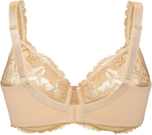 Dayon Minimizer Bra for Women with Floral Lace Full Coverage Underwire Support Bra in Saudi Arabia