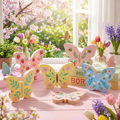 Novabright 4 Pcs Large Wooden Easter Egg Cutouts Unfinished Easter Egg Shaped Table Wooden Signs Craft Tags and Wood Slice Ornament for Spring Home Decor Classroom DIY Art Craft Party Supplies in Saudi Arabia