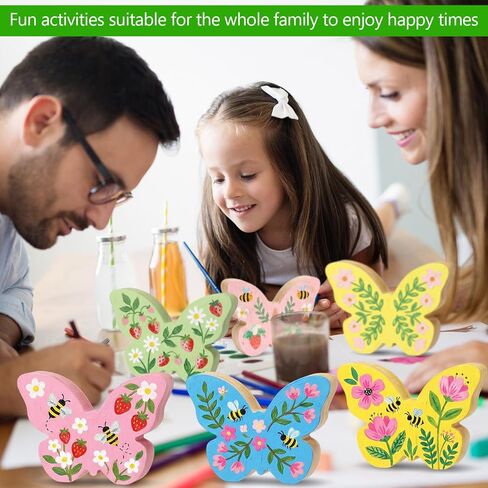 Novabright 4 Pcs Large Wooden Easter Egg Cutouts Unfinished Easter Egg Shaped Table Wooden Signs Craft Tags and Wood Slice Ornament for Spring Home Decor Classroom DIY Art Craft Party Supplies in Saudi Arabia