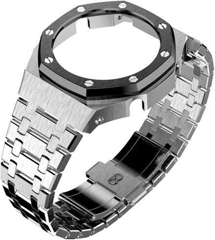 44mm All Stainless Steel Watch Bezel & Band Set for GA2100/GA2110/GAB2100 – Replacement Accessories for Men’s Casio Watches in Saudi Arabia