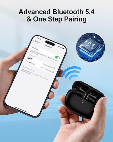 سماعات أذن لاسلكية بلوتوث 5.4، سماعات أذن iPhone 17 16 15 14 13 Pro Max لاسلكية بلوتوث، سماعات رأس بخاصية إلغاء الضوضاء، سماعات أذن داخل الأذن لهواتف Samsung Apple Air pods ipad Andriod وهواتف رياضية in Kuwait