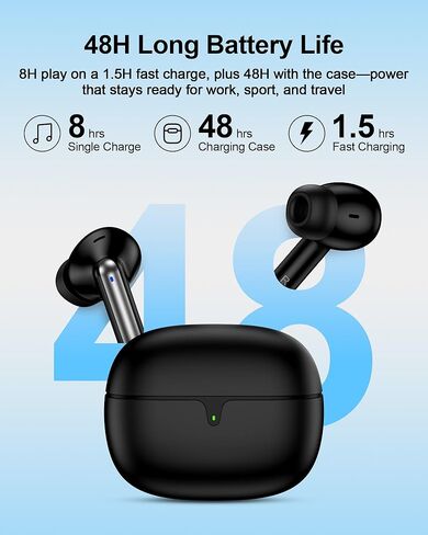 سماعات أذن لاسلكية بلوتوث 5.4، سماعات أذن iPhone 17 16 15 14 13 Pro Max لاسلكية بلوتوث، سماعات رأس بخاصية إلغاء الضوضاء، سماعات أذن داخل الأذن لهواتف Samsung Apple Air pods ipad Andriod وهواتف رياضية in Kuwait