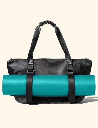 Yoga Mat Bag - Expandable, Water & Shock Resistant Laptop Travel Bag with Yoga Mat Straps, Gym Bag, Black Tote Bag with Luggage Sleeve, Ultra Spacious Work Bag with Zipper for Women, Men in Saudi Arabia
