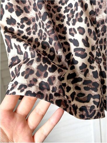 Girl's Leopard Print Casual Shorts Y2K Letter Patched Elastic Waist Summer Mini Shorts in Saudi Arabia