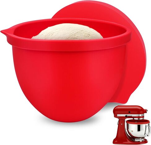 SelfTek Silicone Bowl Liners for 5 Qt KitchenAid Mixers - Accessories and Attachments for Cooking and Baking, Heat-Resistant & Easy to Clean, Protects Mixing Bowl（Black） in Saudi Arabia