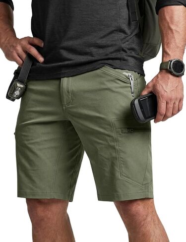 CQR Men's Quick Dry Stretch Hiking Cargo Shorts, Lightweight Water Resistant Tactical Casual, Golf & Outdoor with Pockets in Saudi Arabia