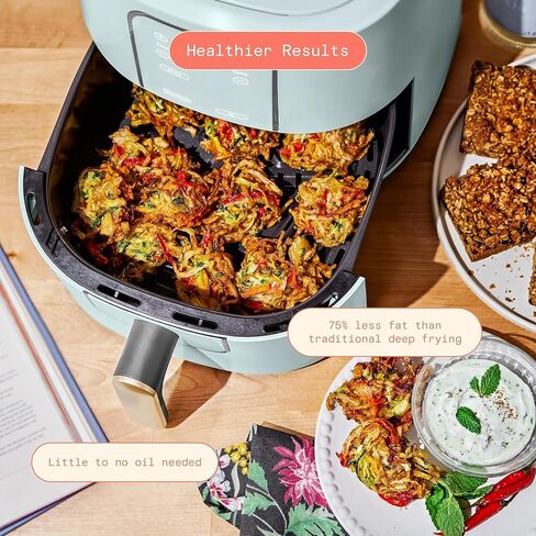 Beautiful 6 Qt Air Fryer with Touchscreen by Drew Barrymoree, TurboCrisp Technology, EverGood Ceramic Nonstick, 4 Functions (Black) in Saudi Arabia