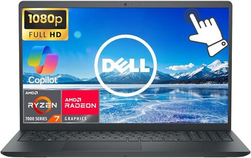 كمبيوتر محمول للأعمال بشاشة تعمل باللمس مقاس 15.6 بوصة FHD من Dell، ومعالج AMD Ryzen 7 7730U ثماني النواة، وذاكرة وصول عشوائي سعتها 16 جيجابايت وتخزين 1 تيرابايت (512 جيجابايت SSD + مجموعة إرساء 512 جيجابايت)، ورسومات AMD Radeon، ونظام التشغيل Windows 11، in Saudi Arabia