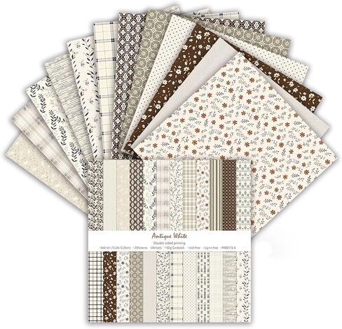 Scrapbook Paper Double Sided 6x6 in Decorative Craft Paper for Scrapbooking, 24 Sheets Patterned Background Papers for Junk Journals Greeting Cards Decoration (Spring 02) in Saudi Arabia