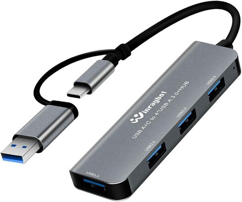 USB Hub for Laptop, USB 3.0 Splitter USB C Hub Extender Multiple USB Port Hub for Laptop, PC, Mouse, Keyboard, USB C Splitter with 4 USB 3.0 Port in Saudi Arabia