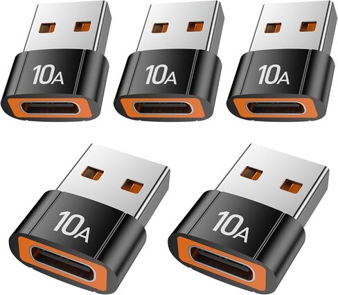 محول USB إلى USB C (10 حزم)، محول كتلة من النوع C أنثى إلى USBA ذكر لأجهزة MacBook، والكمبيوتر المحمول، والكمبيوتر اللوحي، والهواتف الذكية، وAirpods، وGalaxy S23 S24 A34، وiPad 10 Air 4 5. in Kuwait