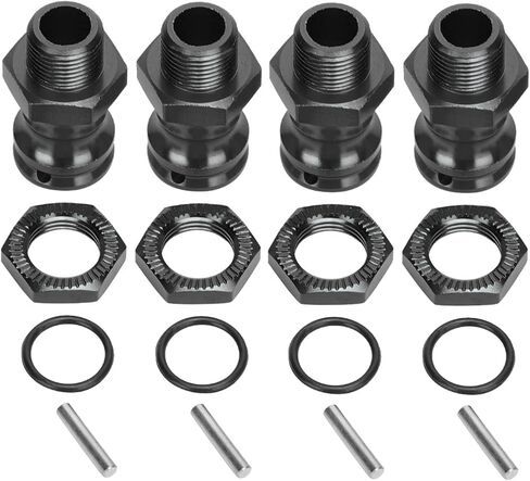 4pcs Wheel Extension Hex Drive Hub Adapters Widener, Aluminum Alloy 17mm Hex 23mm Wheel Extension Adapters for 1/8 RC Car Model (Blue) in Saudi Arabia